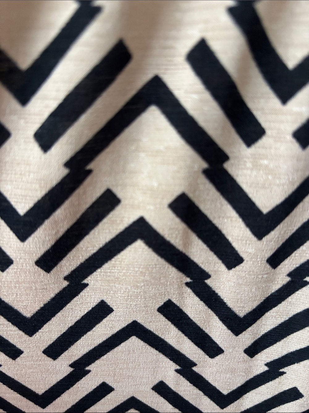 Three Hearts Beige Maxi Dress with Black Chevron Print - Picture 4 of 4